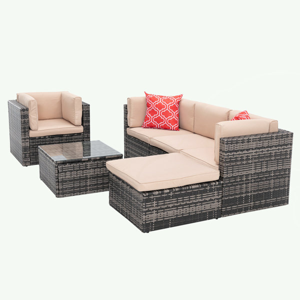 Latitude Run® 77.5'' Wide Outdoor UShaped Patio Sectional with